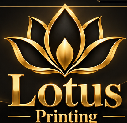 شعار Lotus Printing الذهبي كاملاً